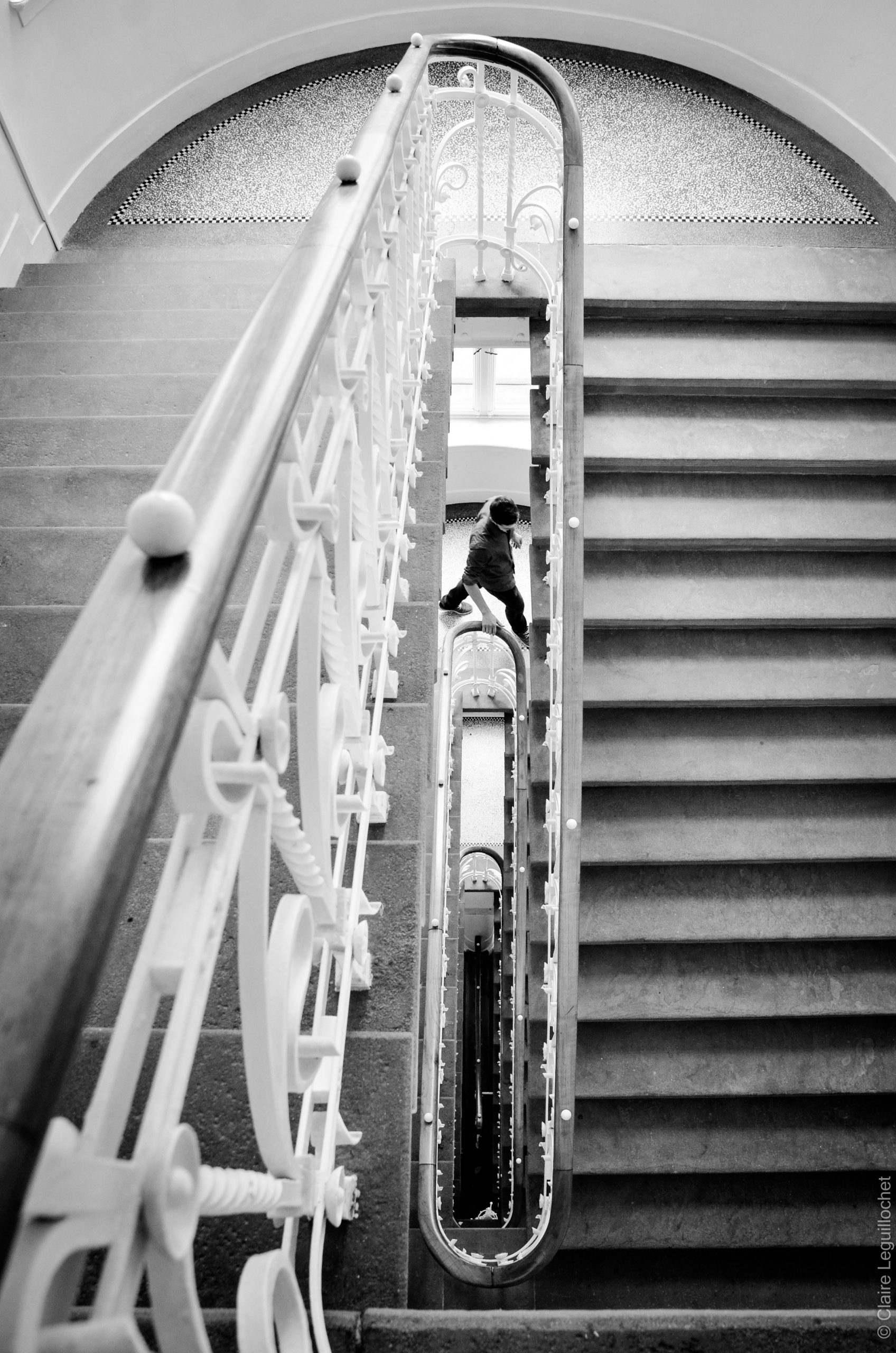 Escalier noir et blanc
